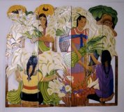 Flower Sellers: Homage to Diego Rivera (Click for larger image.)